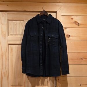 banana republic|flannel shirt jacket|extra large